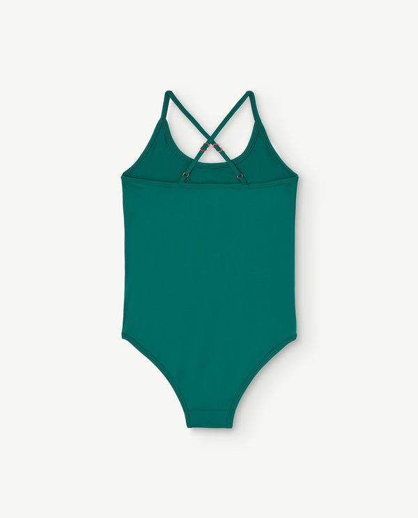 Deep Green Octopus Swimsuit PRODUCT BACK