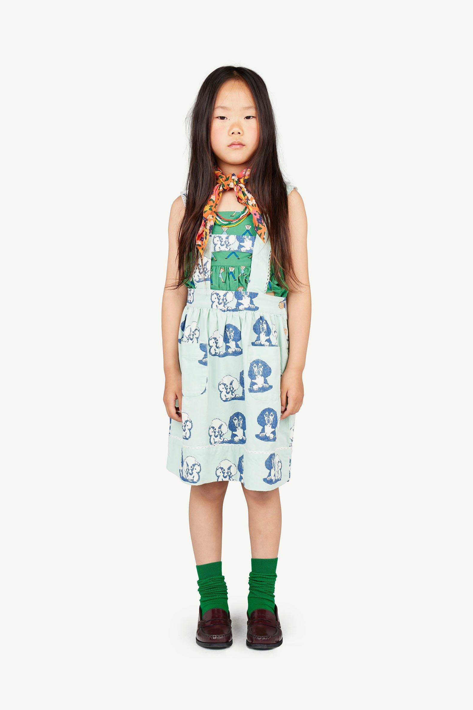 Green Stork Blouse MODEL FRONT