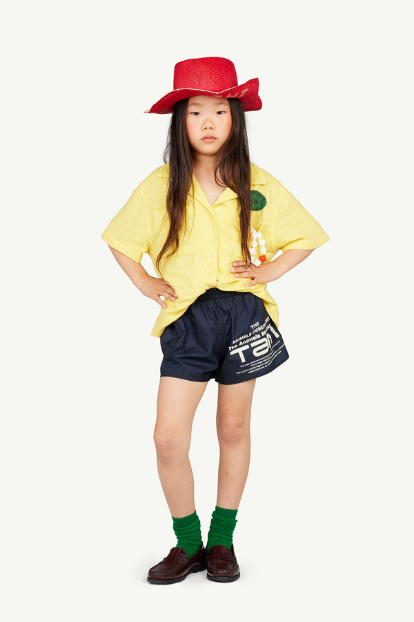 Yellow Kangaroo Short Sleeve Shirt MODEL FRONT