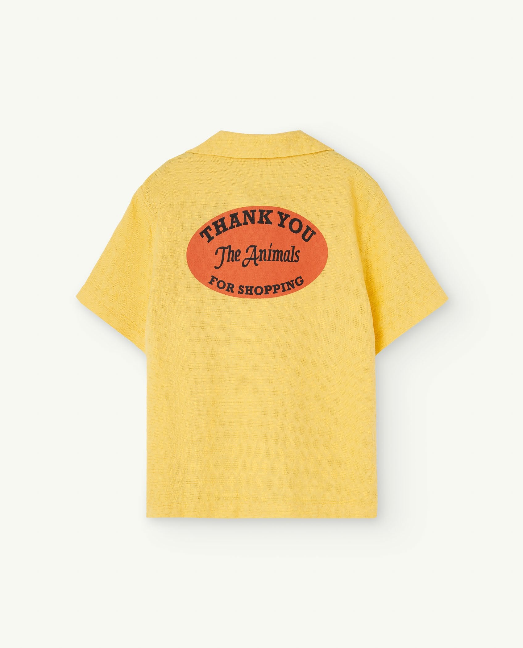 Yellow Kangaroo Short Sleeve Shirt PRODUCT BACK