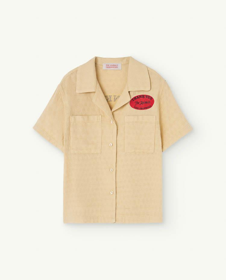 Beige Kangaroo Short Sleeve Shirt COVER