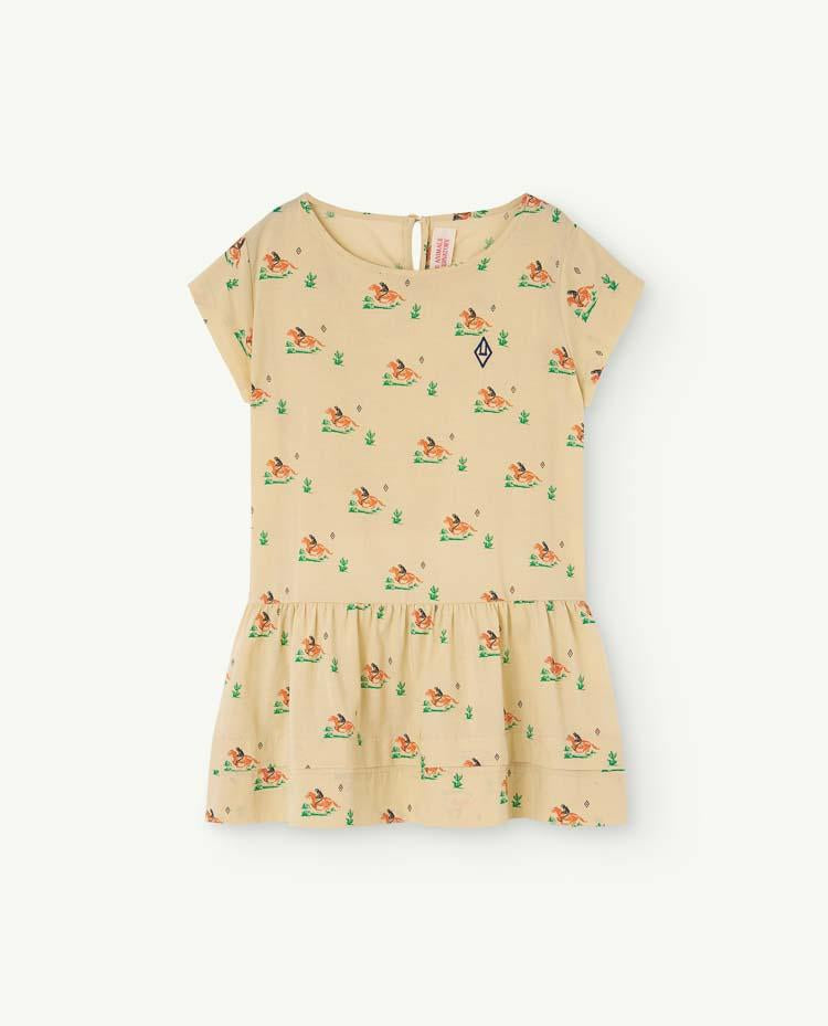 Beige Hummingbird Dress COVER