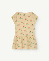 Beige Hummingbird Dress PRODUCT BACK