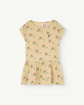 Beige Hummingbird Dress PRODUCT FRONT