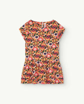Orange Hummingbird Dress PRODUCT FRONT