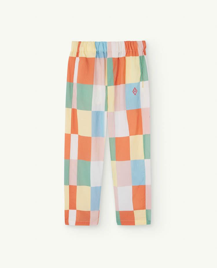 White Squares Camel Pants COVER