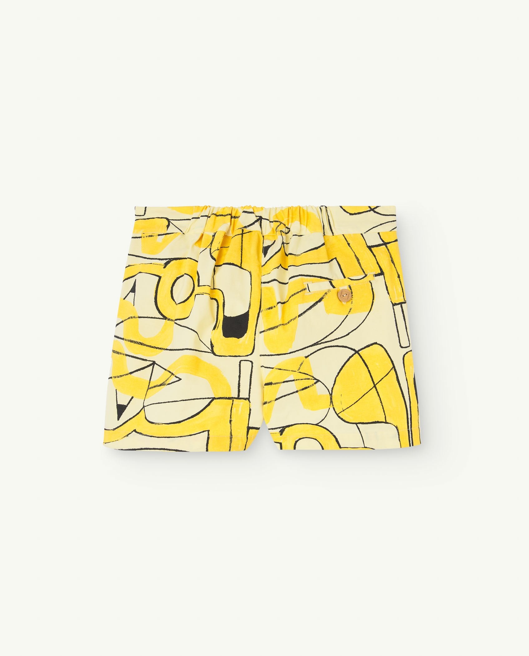 Soft Yellow Pig Shorts PRODUCT BACK