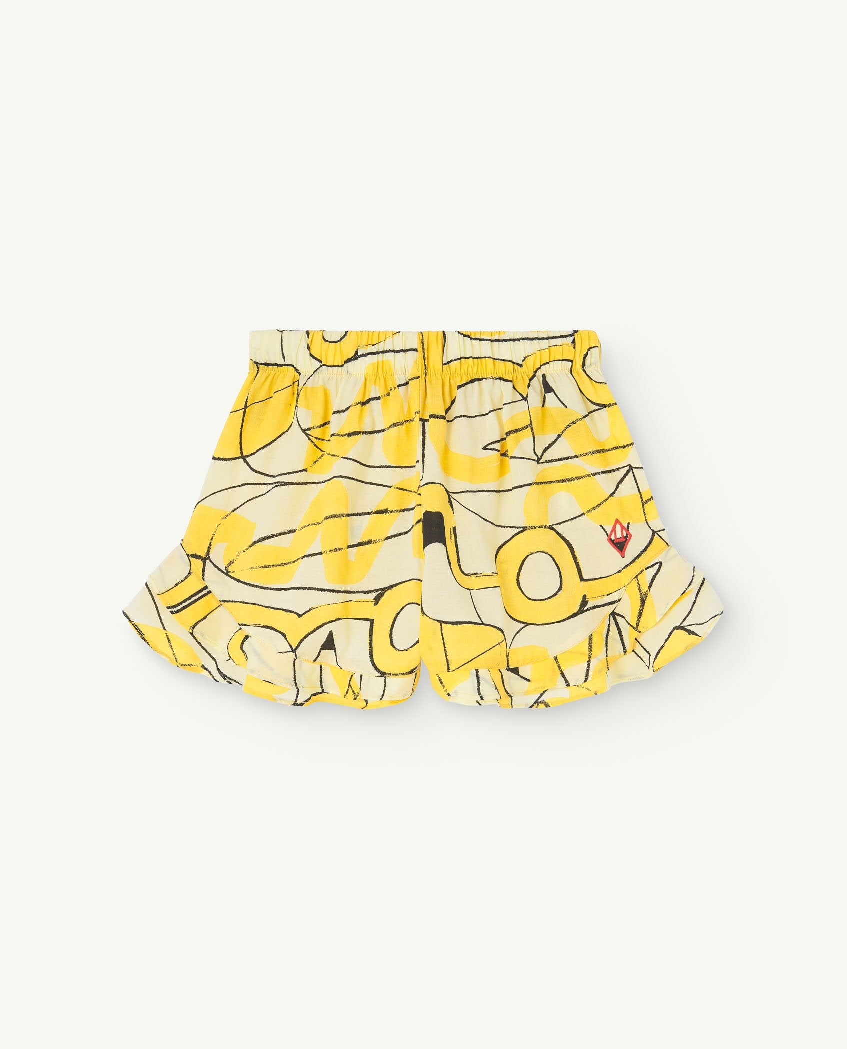 Soft Yellow Dove Shorts PRODUCT FRONT