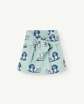 Turquoise Swan Skirt PRODUCT FRONT