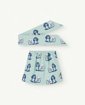 Turquoise Swan Skirt PRODUCT SIDE