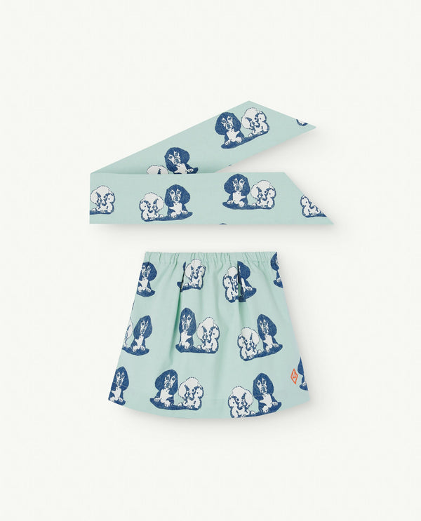 Turquoise Swan Skirt PRODUCT SIDE