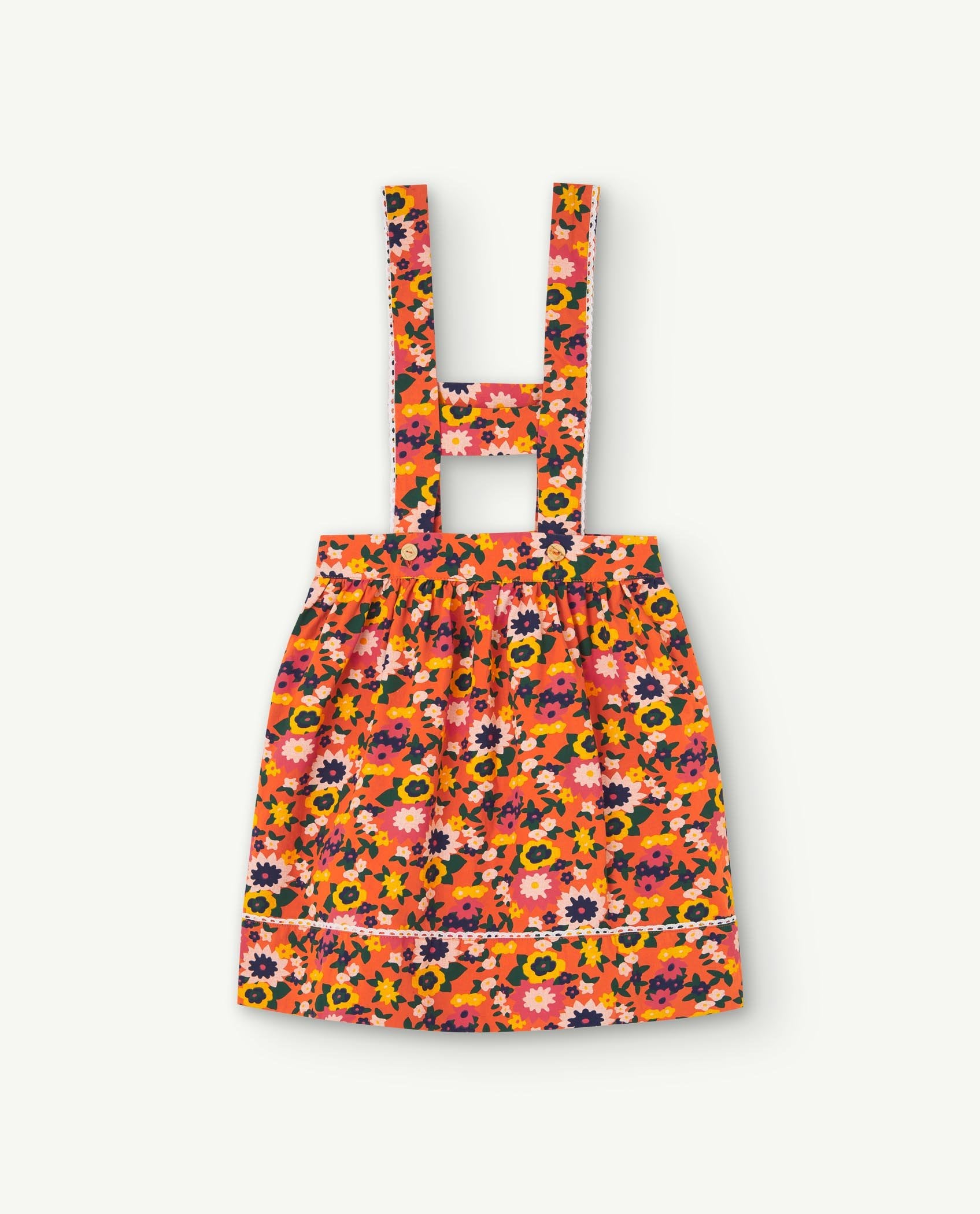 Orange Cow Overall Dress PRODUCT BACK