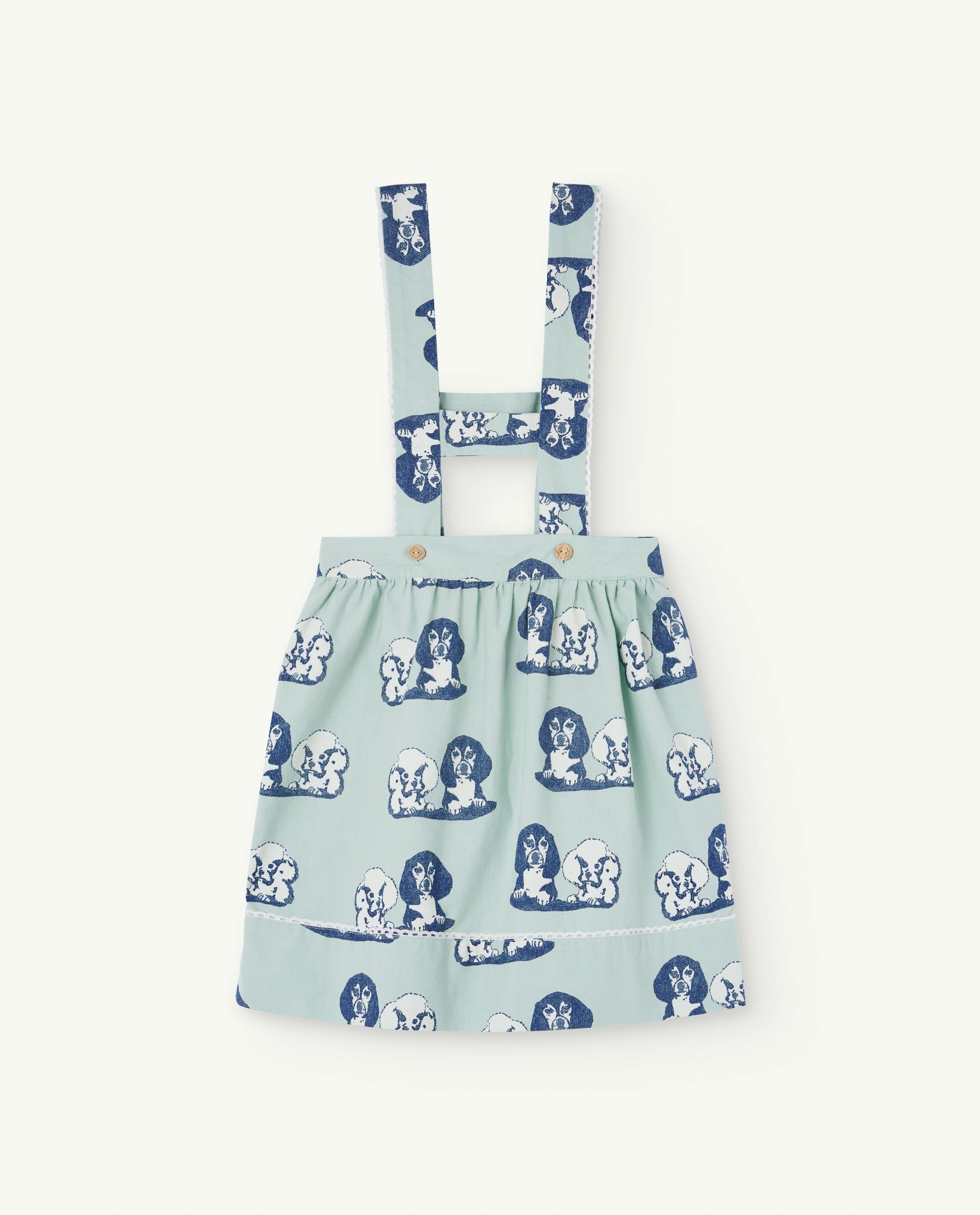 Turquoise Cow Overall Dress PRODUCT BACK