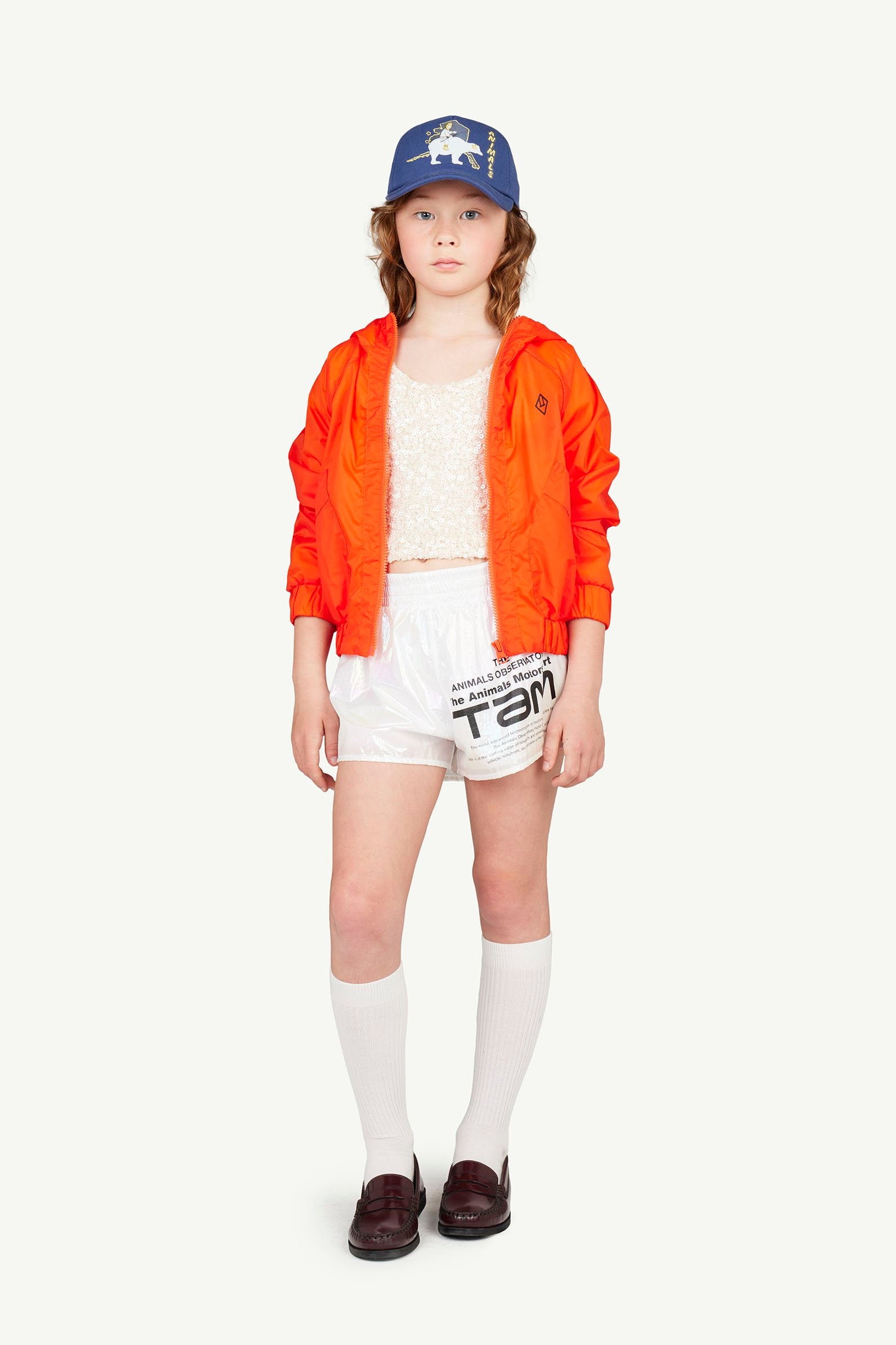 Orange Fox Track Hoodie MODEL FRONT