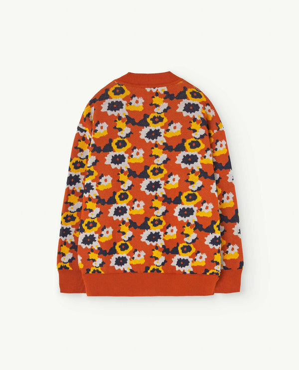 Orange Racoon Cardigan PRODUCT BACK