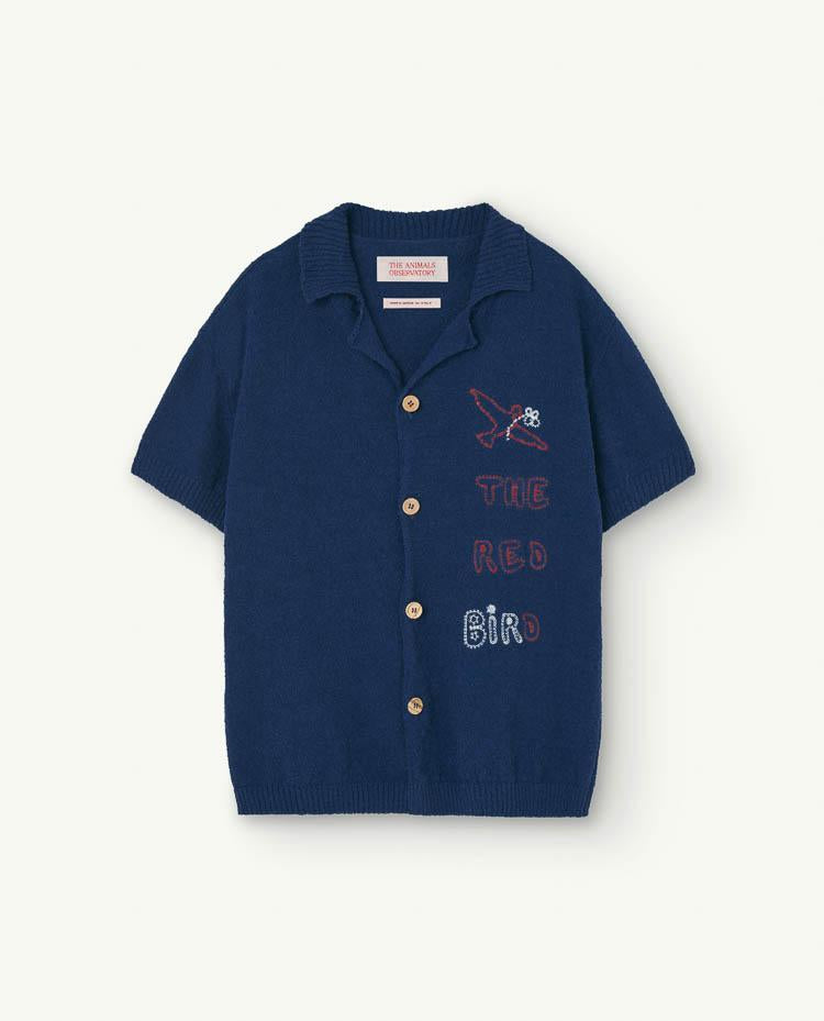 Navy Whale Short Sleeves Cardigan COVER