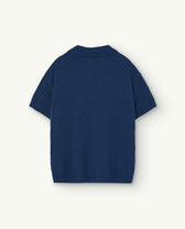 Navy Whale Short Sleeves Cardigan PRODUCT BACK