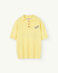 Soft Yellow Raven Knitted Polo Shirt