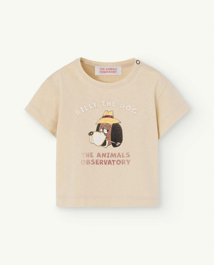 Beige Rooster Baby T-Shirt COVER
