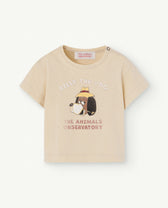 Beige Rooster Baby T-Shirt PRODUCT FRONT