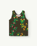 Deep Brown Frog Baby Tank Top
