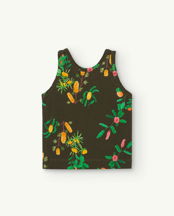 Deep Brown Frog Baby Tank Top PRODUCT BACK