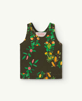 Deep Brown Frog Baby Tank Top PRODUCT FRONT