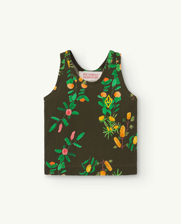 Deep Brown Frog Baby Tank Top PRODUCT FRONT