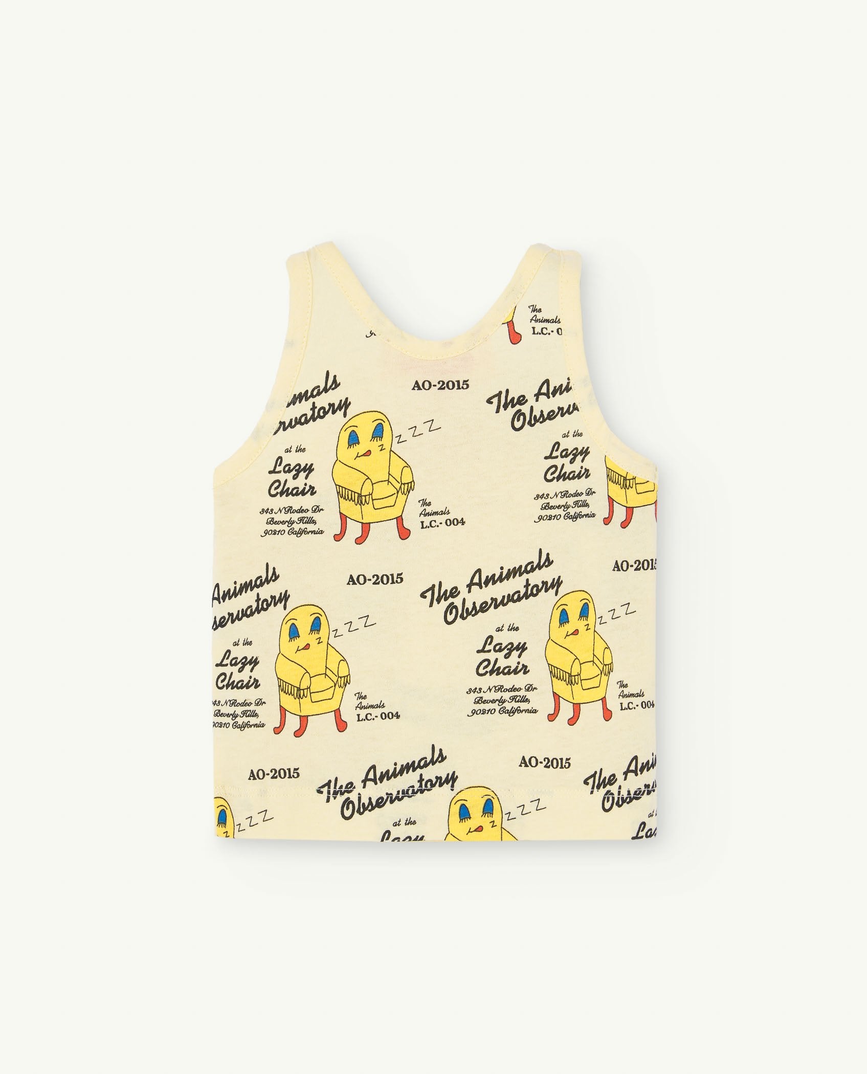 Soft Yellow Frog Baby Tank Top PRODUCT BACK