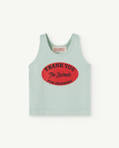 Turquoise Frog Baby Tank Top PRODUCT FRONT