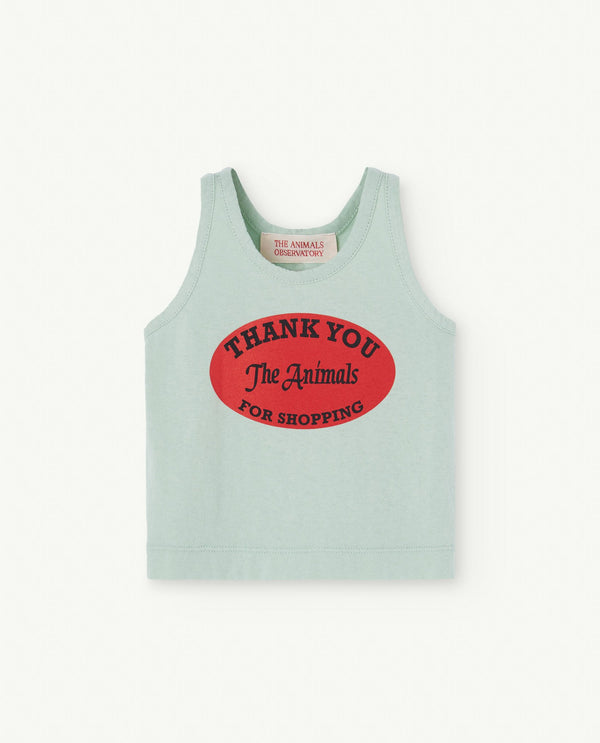 Turquoise Frog Baby Tank Top PRODUCT FRONT