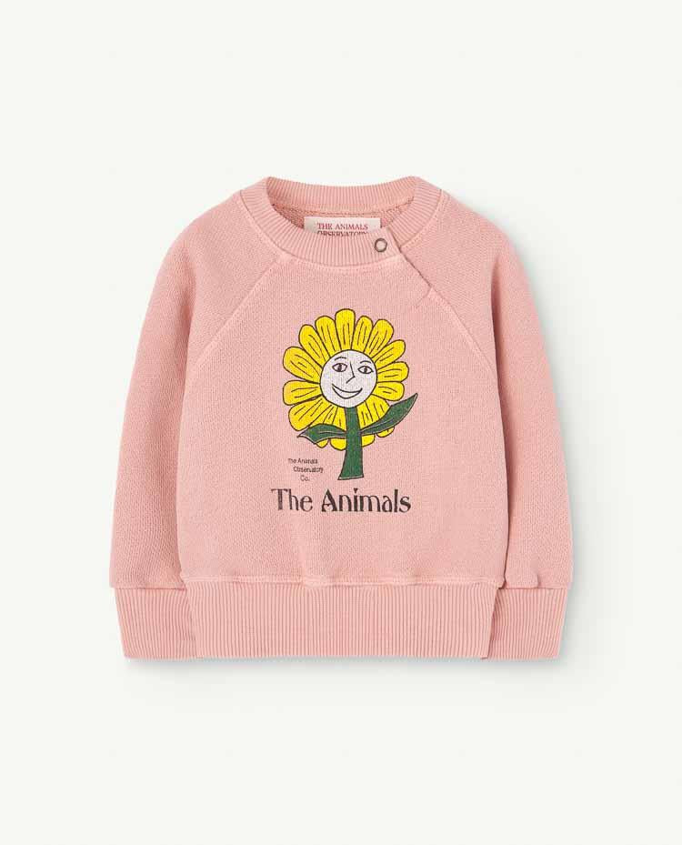 The Animals Observatory Killifish Kid Sweatshirt Soft Pink main image 1