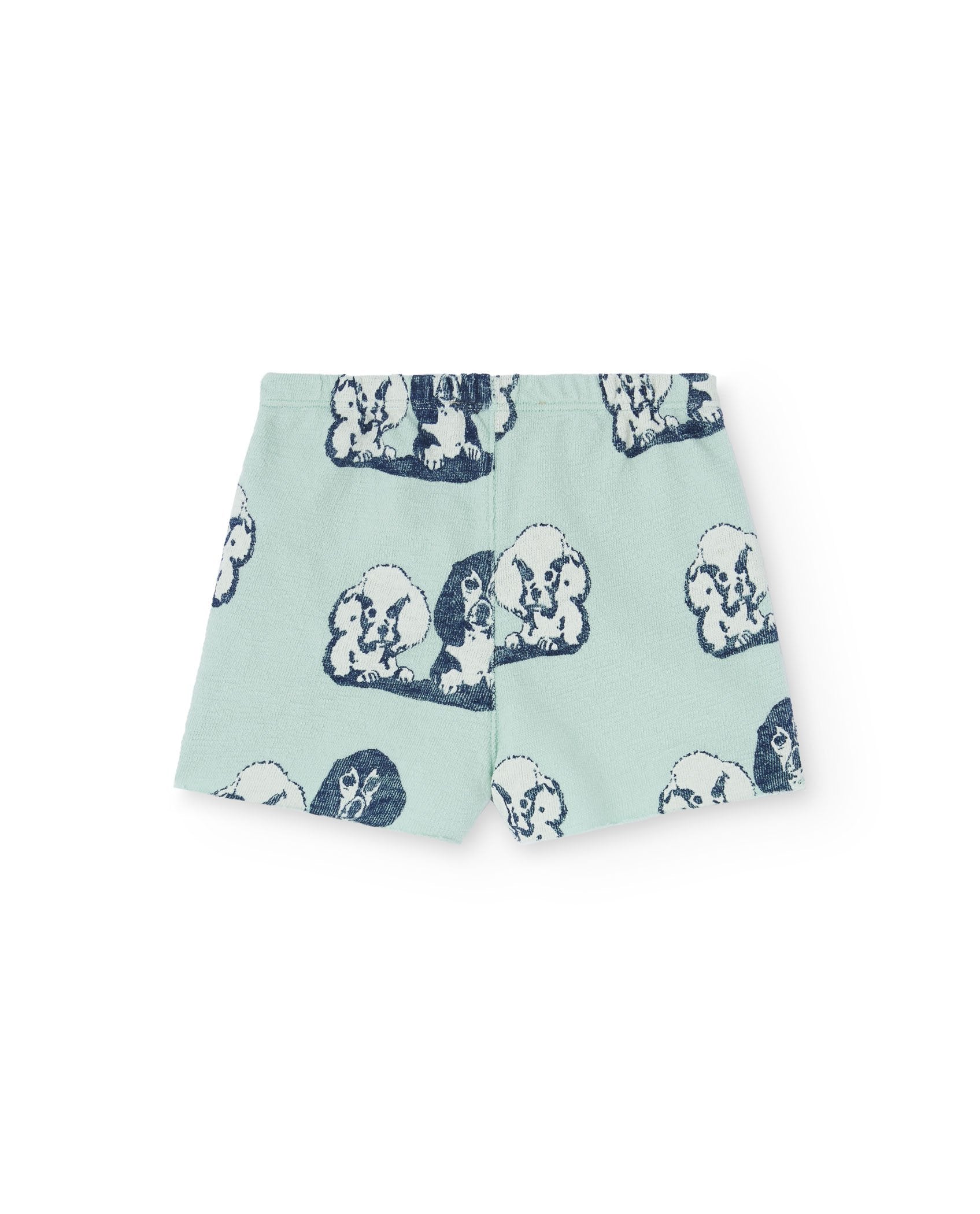 Turquoise Hedgehog Baby Shorts PRODUCT BACK
