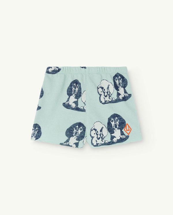 Turquoise Hedgehog Baby Shorts PRODUCT FRONT