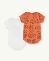 White Pack Chimpanzee Baby Bodysuit PRODUCT BACK