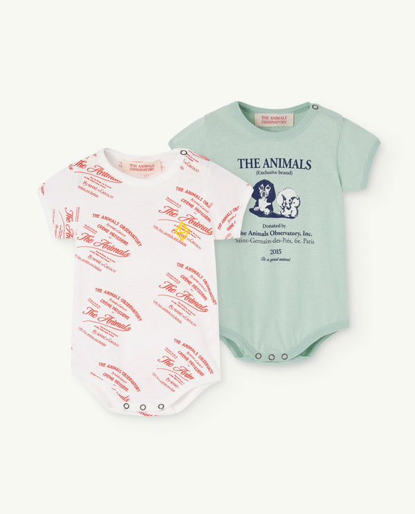 Turquoise Pack Chimpanzee Baby Bodysuit PRODUCT FRONT