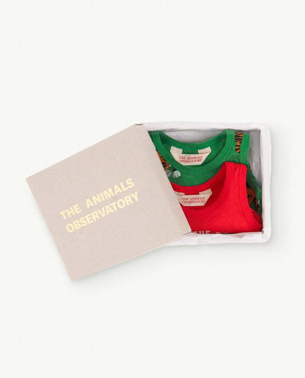 Red Pack Turtle Baby Bodysuit PRODUCT SIDE