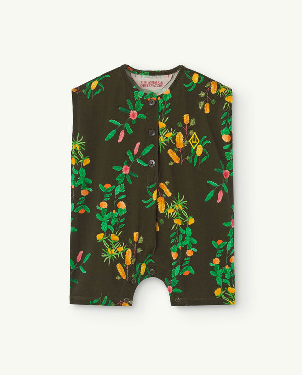 Deep Brown Goose Baby Romper PRODUCT FRONT