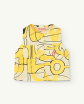 Soft Yellow Baboon Baby Sleeveless Shirt PRODUCT FRONT