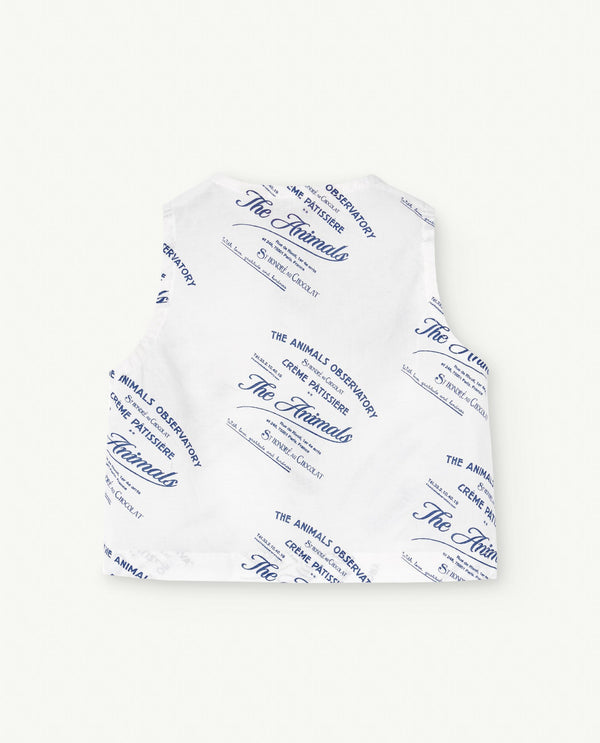 White Baboon Baby Sleeveless Shirt PRODUCT BACK