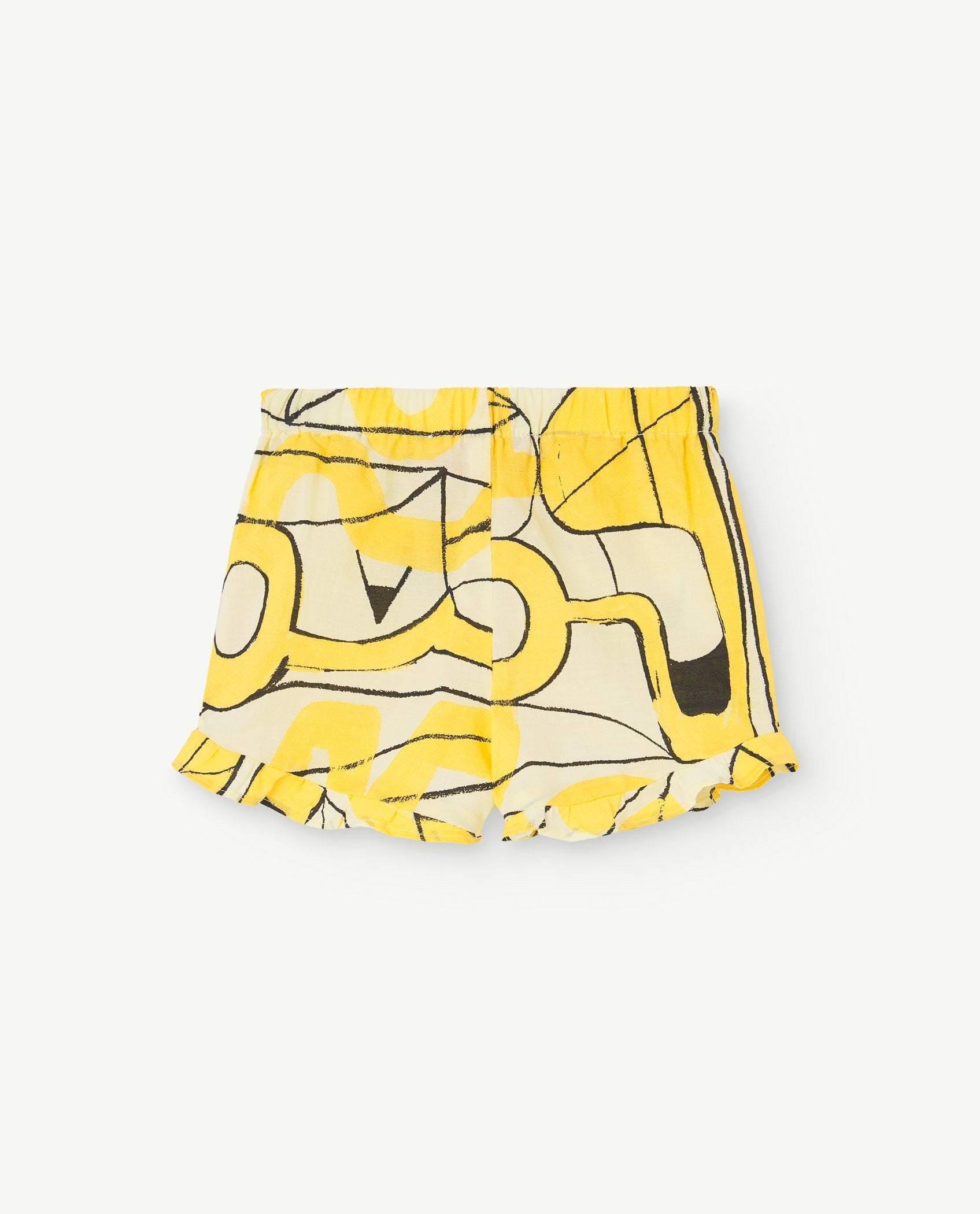 Soft Yellow Dove Baby Shorts PRODUCT BACK