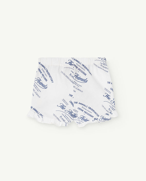 White Dove Baby Shorts PRODUCT BACK