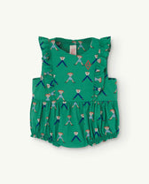 Green Meerkat Baby Romper PRODUCT FRONT