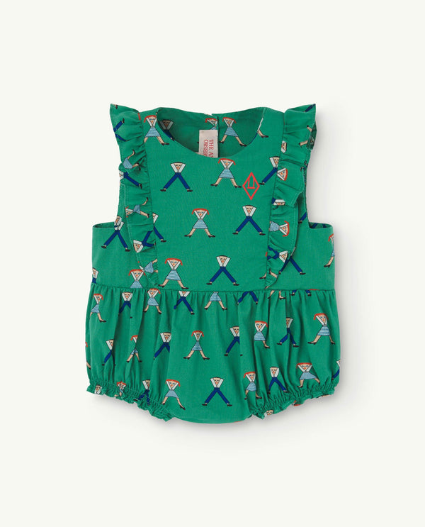 Green Meerkat Baby Romper PRODUCT FRONT