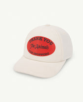 White Elastic Hamster Cap PRODUCT FRONT