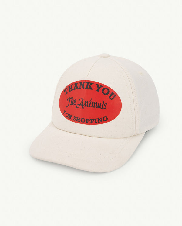 White Elastic Hamster Cap PRODUCT FRONT