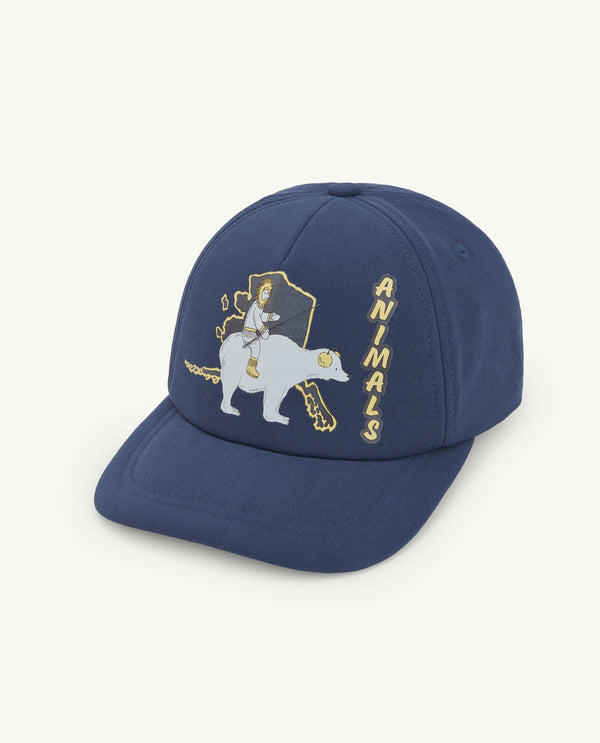 Navy Elastic Hamster Cap PRODUCT FRONT