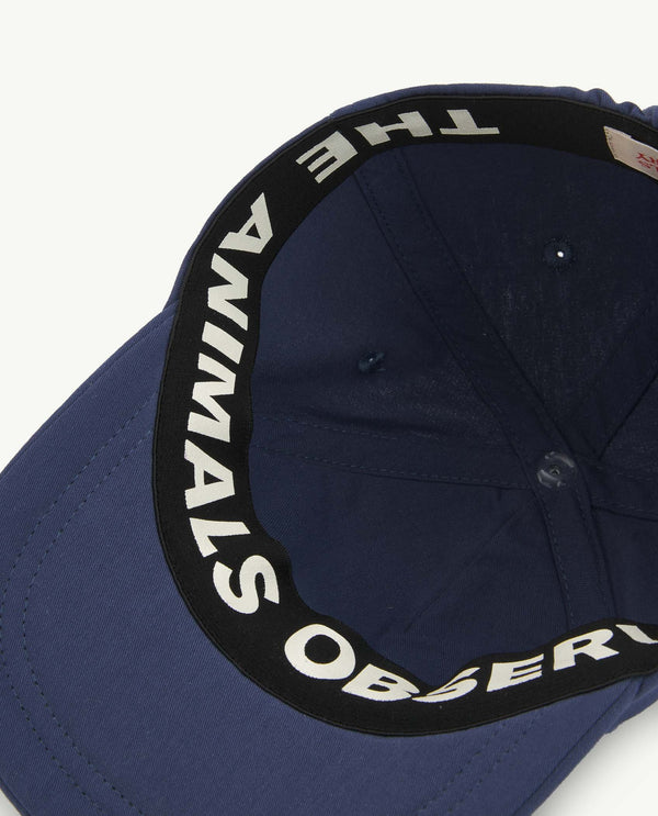 Navy Elastic Hamster Cap PRODUCT SIDE
