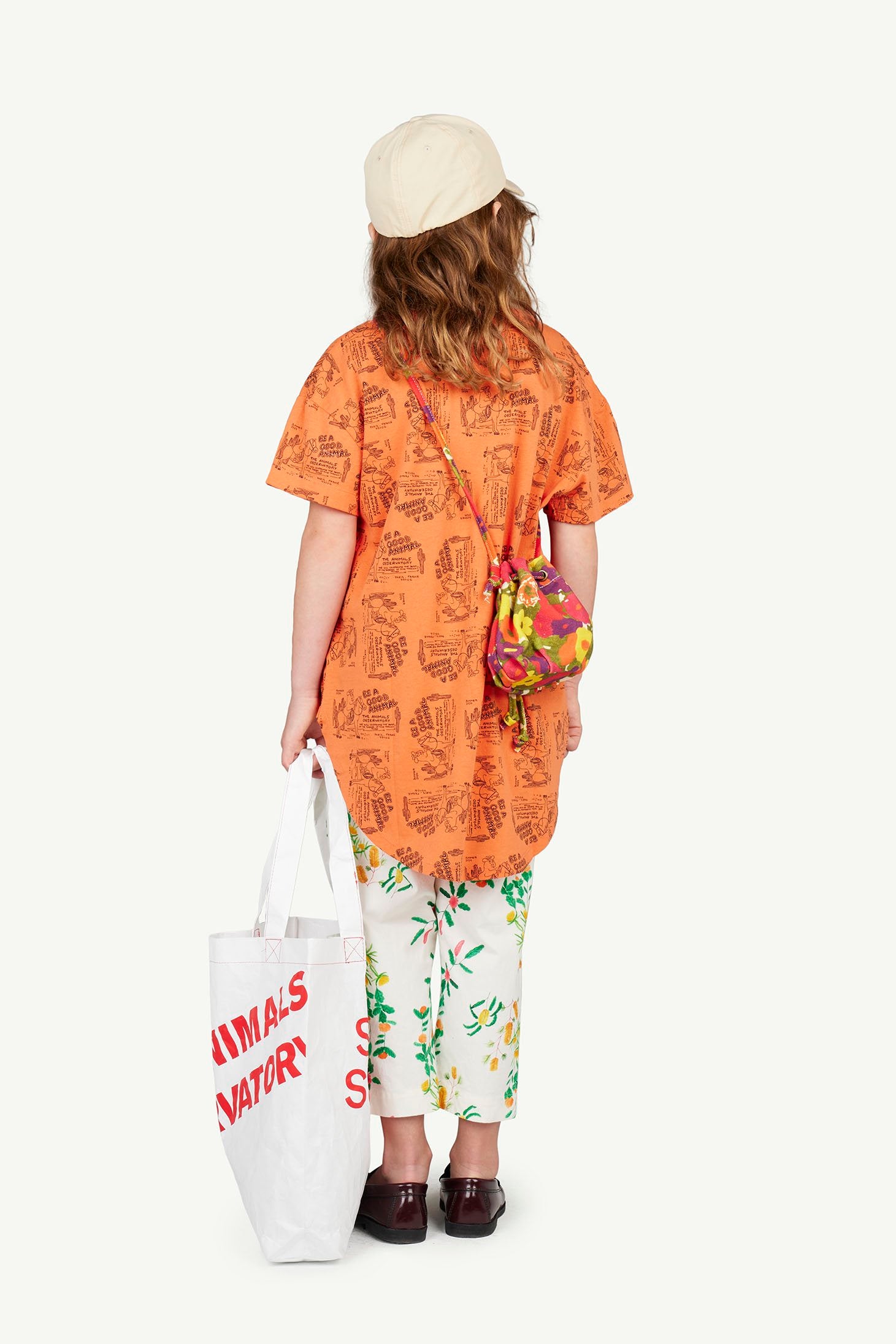 Beige Elastic Hamster Cap MODEL BACK