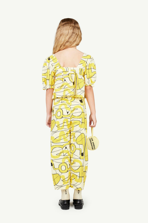 Soft Yellow Purse MODEL BACK